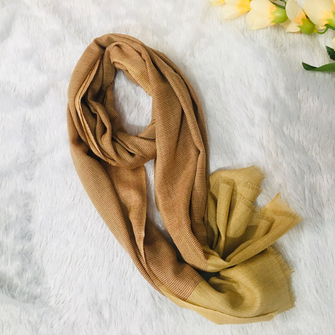 brown cashmere scarf