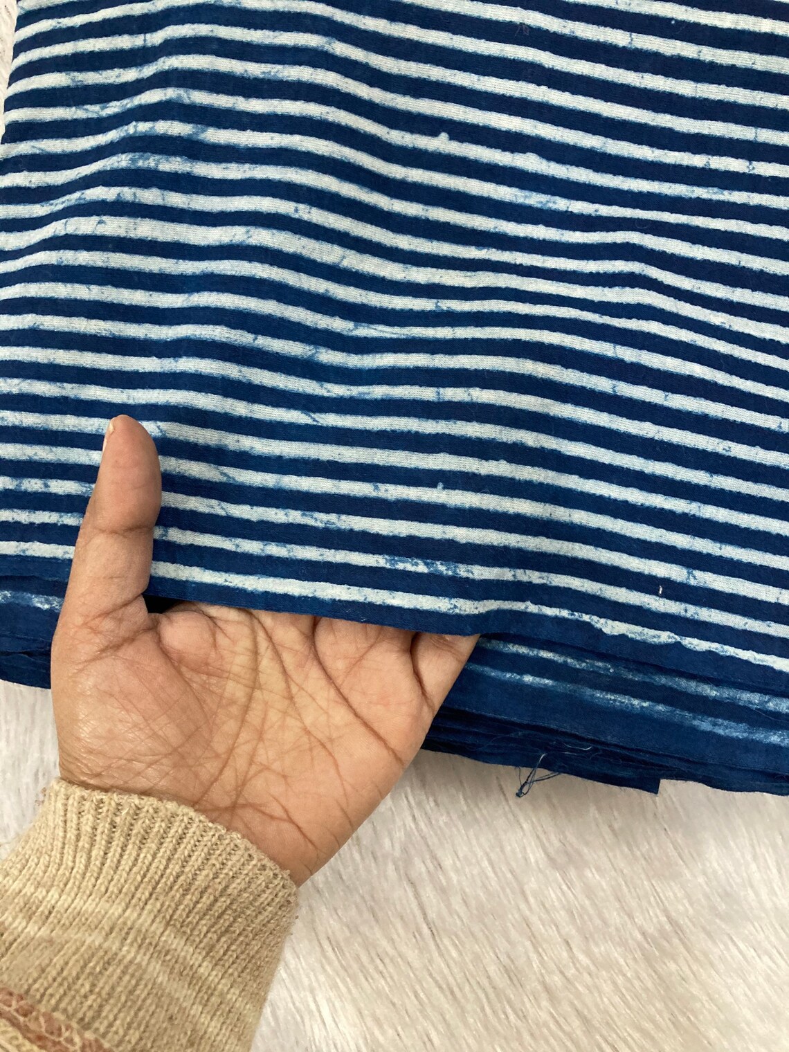 Indigo Block Print Cotton Fabric Block Print Fabric Cotton Etsy