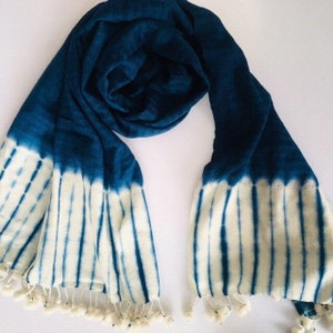 Indigo Wool Scarf - Scarves For Women - Gift For Her - Winter Scarf - Gift For Mom - Christmas Gift - Birthday Gift