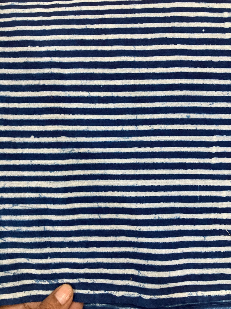 Indigo Block Print Cotton Fabric Block Print Fabric Cotton Etsy