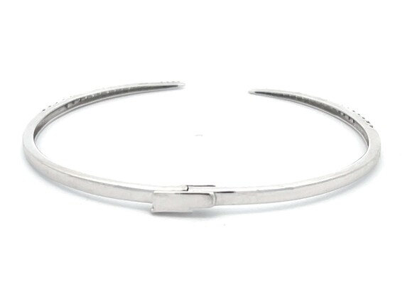 Open Claw Diamond Bangle in 14K White Gold - image 7