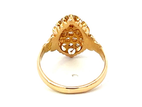 Antique European Rose Cut Diamond Ring in 18K Yel… - image 7