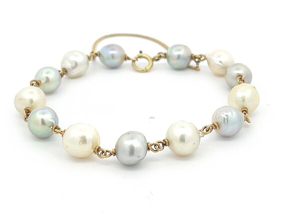 Baroque Pearl Bracelet in 14k Yellow Gold - image 1