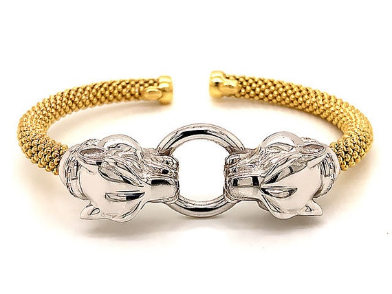 Diamond Jaguar Bracelet Diamond in Jaguar Head Solid Real Gold Bracelet  Gift for Special Occasions - Etsy Denmark