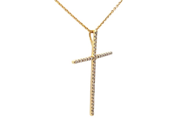 Thin gold cross necklace Clearance