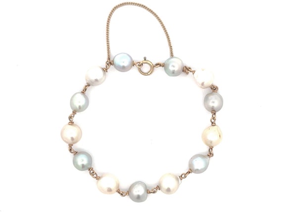Baroque Pearl Bracelet in 14k Yellow Gold - image 4