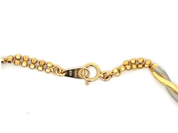 18k Yellow Gold and Platinum Chain Link Necklace - image 7