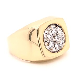 Mens gold shop diamond cluster rings