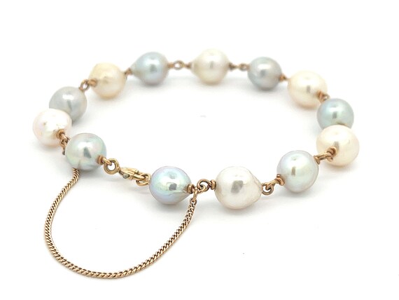 Baroque Pearl Bracelet in 14k Yellow Gold - image 3