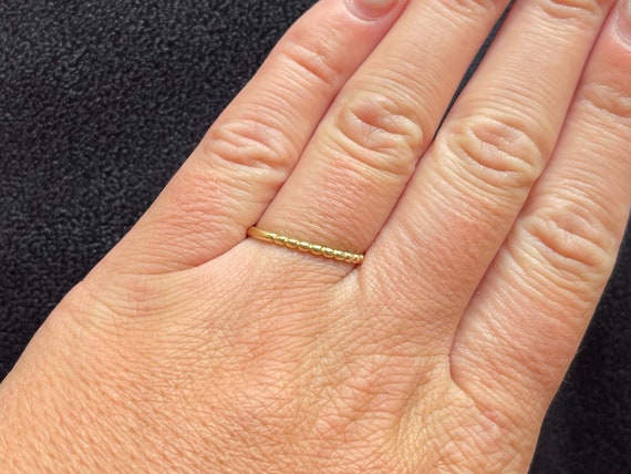 Stackable Bubble Ring in 18k Yellow Gold - image 2