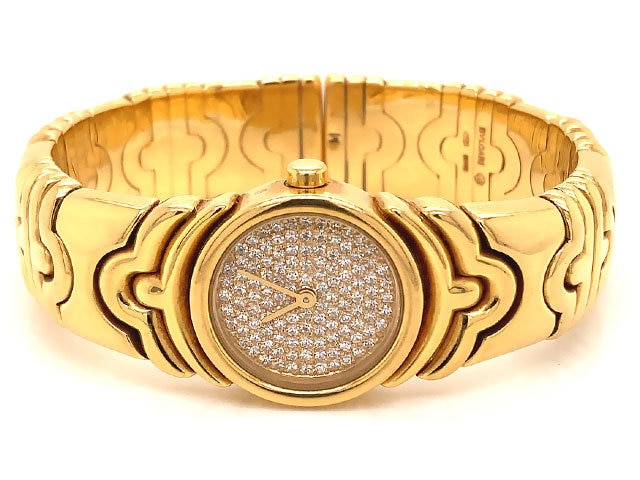 Bvlgari Parentesi Diamond 18K Yellow Gold Bracelet Watch Ref BJ01