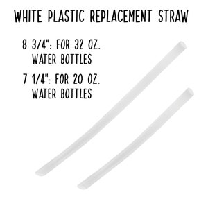 Plastic Straw-8 3/4&quot; for 32 oz OR 7 1/4&quot; for 20 oz. Polar Camel Water Bottle Replacement Straw
