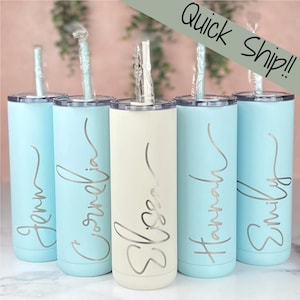 Laser Engraved Personalized Tumbler-Bridesmaid Tumbler Insulated Cup-Bachelorette Tumblers-Vacation-Girls Trip Tumbler-Wedding Tumbler-20 oz