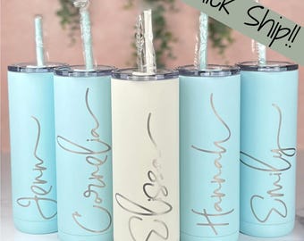 Laser Engraved Personalized Tumbler-Bridesmaid Tumbler Insulated Cup-Bachelorette Tumblers-Vacation-Girls Trip Tumbler-Wedding Tumbler-20 oz