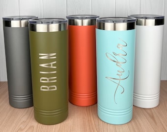 Laser Engraved Personalized Tumbler | Insulated Stainless Steel | Bridesmaids | Mothers Fathers Day | Couples Gift | Girls Trip Tumbler