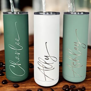 Laser Engraved Personalized Tumbler-Insulated Cup With Name-Vacation-Girls Trip Tumbler-Wedding Tumbler-Skinny Tumbler-Wedding Party Gift