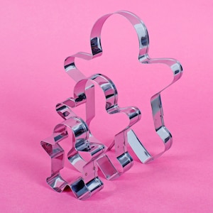 Cookie Cutters Snowman Mitten Snowflake Shaped Christmas Stainless Steel Festive Novelty Ornament Holiday Gifts Baker Baking Gifts
