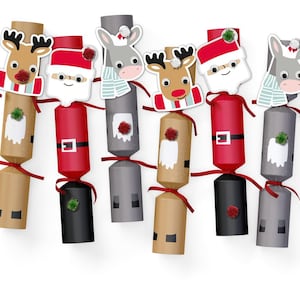 Maak je eigen Kerstman en Vrienden Kerstcrackers, 6 stuks Feestartikelen Tafeldecoraties Knutselset Kerstman