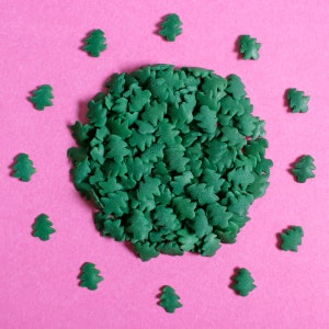 Christmas Tree Shaped Green Confetti Natural Cake Sprinkles Suitable for Vegans Halal Kosher Gluten Dairy Free Mixed Baking Gifts Shape