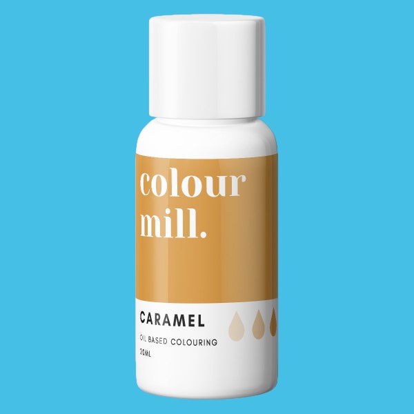 Caramel Colour Mill 20ml High Strength Vegan Food Colouring Gluten Free Halal Kosher for Buttercream Cake Sponge Baking Decorating