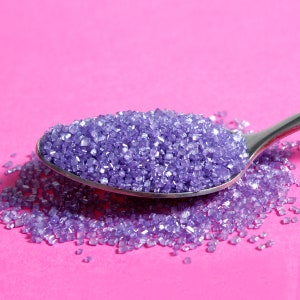 Purple Sparkly Sanding Sugar Natural Colour Cake Sprinkles Suitable for Vegans Halal Kosher Gluten Dairy Free Glittery Sugar Sprinkles