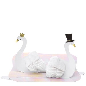 Carte de voeux mobile d'anniversaire de mariage avec cygne pour mariage