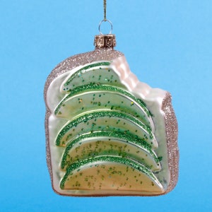 Avocado Toast Shaped Hanging Decoration Bauble Christmas Tree Novelty Ornaments Xmas Vegan&#39;s Gift Vegetable Food Personalised Name Charm