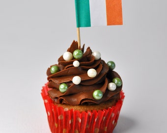 Novedad amo Irlanda Mix 12 Comestibles Stand Up Oblea papel Cake Toppers Cumpleaños 