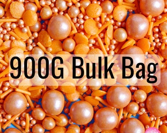 Bulk Bag - Tangerine Dream Orange Cake Sprinkle Mix Halloween Ingredients Suitable for Vegans Vegetarians Gluten Dairy Free Mixed Decor