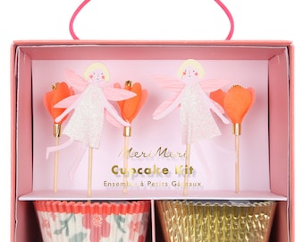 Feen Cupcake Kit zum Backen Kindergeburtstagsparty Kinder Einhorn Magische Feen Fee Regenbögen und Prinzessinnen Partys Zubehör Geschenke