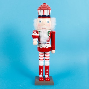 Nutcracker Baker Cupcake Decoration Christmas Festive Novelty Ornament Holiday Gifts Free Standing Wooden