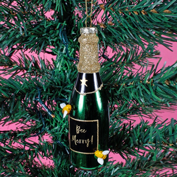Champagne bottle christmas decorations Clearance