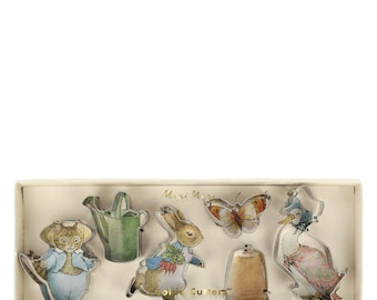 Peter Rabbit and Friends Mini Cookie Cutters Set of 6 Star Baker Gifts Baking Biscuit Enthusiast Easter Baking Birthday Stainless Steel