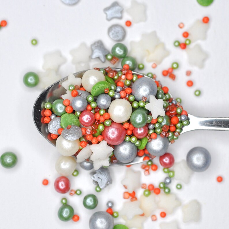 Baubles and Wishes Christmas Sprinkles Cake Sprinkle Suitable Etsy