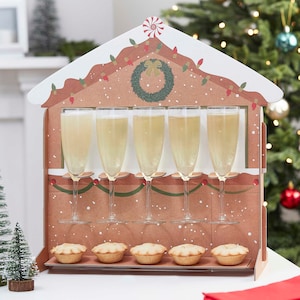 Christmas Market Stall Drink and Treats Display Stand 50cm Tall Festive Party Table Centrepiece Xmas Decoration Stand Unique Display