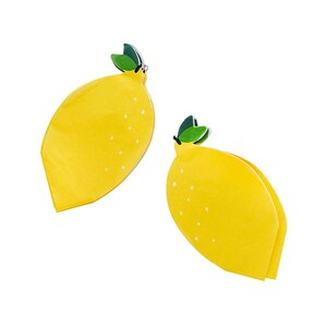 Lot de 16 serviettes en forme de citron 3 épaisseurs pour une fête d'anniversaire amusante, fête d'enfants, barbecue, occasion estivale, événement sur le thème, occasions de traiteur, fournitures de fête image 2