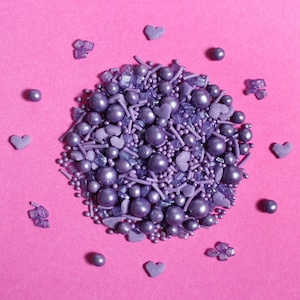 Purple Passion Cake Sprinkle Mix Natural Ingredients Suitable for Vegans Vegetarians Gluten Dairy Free Mixed Purples Cupcake Decoration