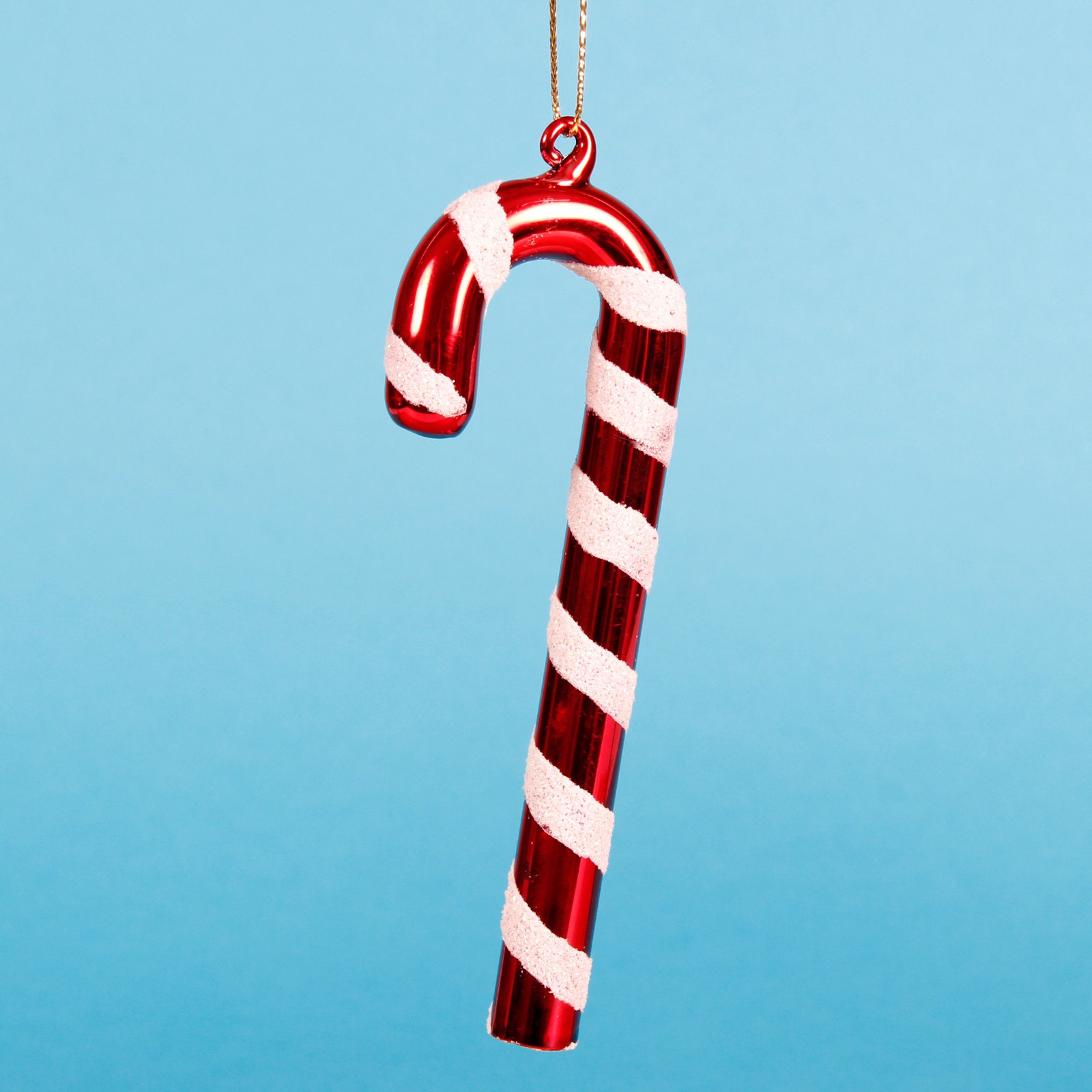 NT-ling 20 decorazioni per albero di Natale a forma di bastoncino di zucchero, decorazioni rosse e bianche in plastica per Natale, decorazioni natalizie per feste, decorazioni natalizie