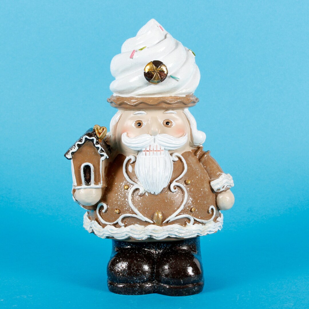 Brown Nutcracker Gingerbread House Christmas Resin Decoration 3D Festive Novelty Ornament