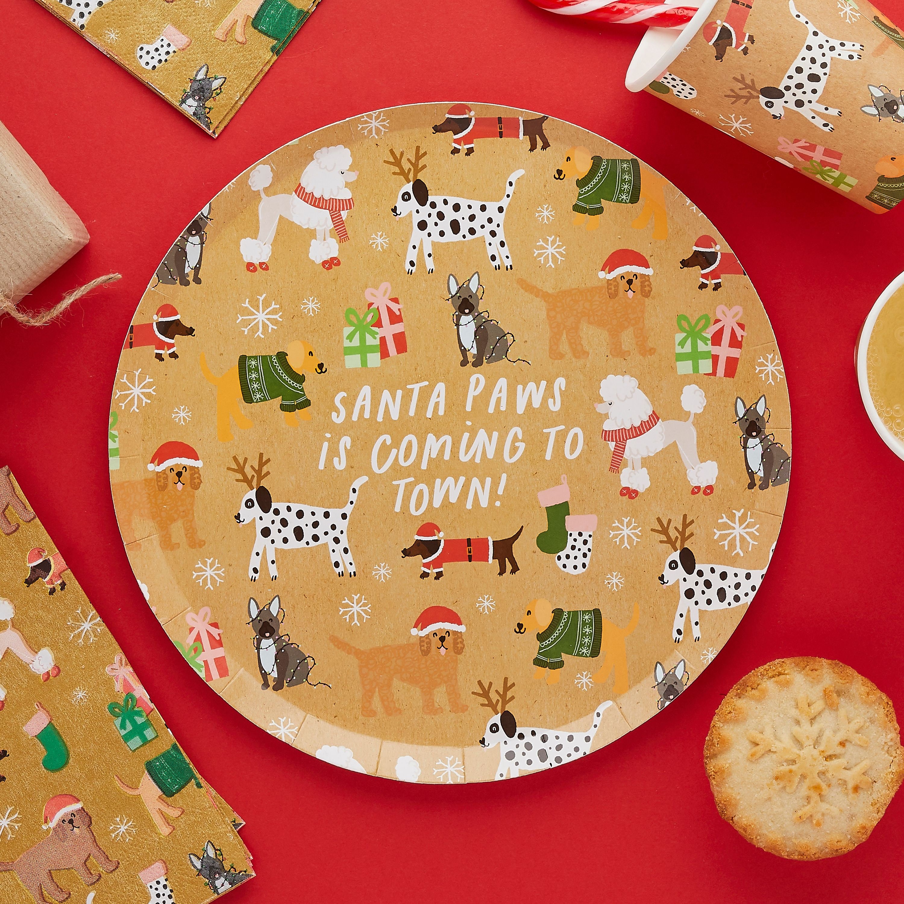 Disposable Christmas Paper Dining Plates Christmas Theme - Temu