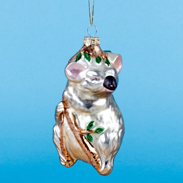 Koala Shaped Bauble Hanging Christmas Tree Bauble Decoration Festive Novelty Gift Ornament Bear Australian Bronze