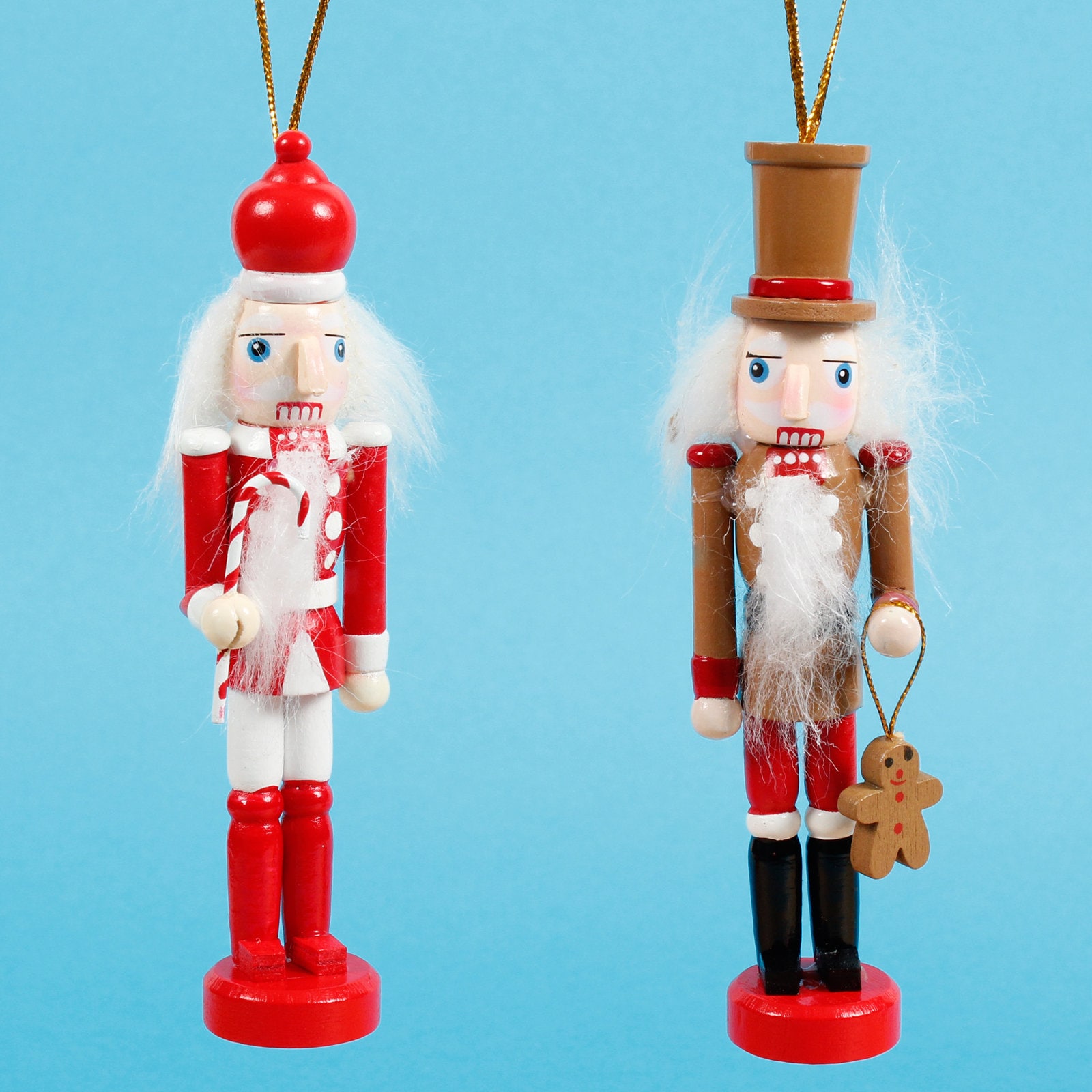 Nutcracker Bauble Wooden Candy Cane Christmas Tree Hanging Etsy UK