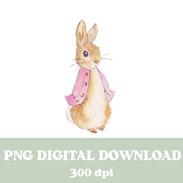 Pink Bunny Rabbit PNG, Pink Bunny Tee Sublimation Design, Girl Tee Design, Pink Bunny Sublimation, Instant Digital Download