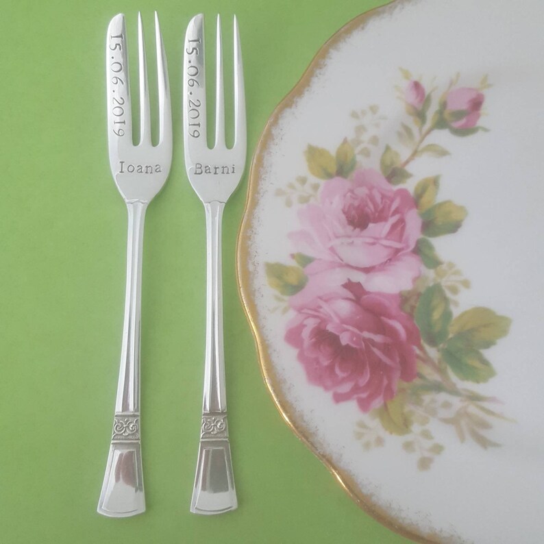 Wedding Cake Forks. Names. I Do Me Too. Wedding Date. Etsy