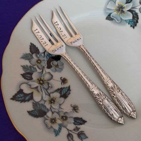 Wedding Cake Forks. Names. I Do Me Too. Wedding Date. Etsy