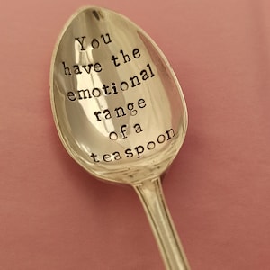 Teaspoon, Handstamped customised message. Vintage Silver Plated Personalised. Reloved upcycled, coffee,hot chocolate. Unusual Christmas gift
