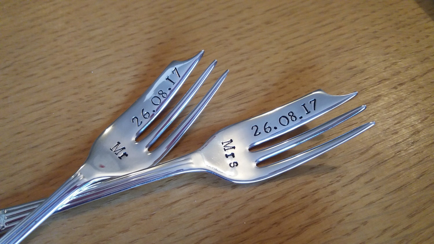 Wedding cake forks. Names. I do Me too. Wedding Date. Etsy