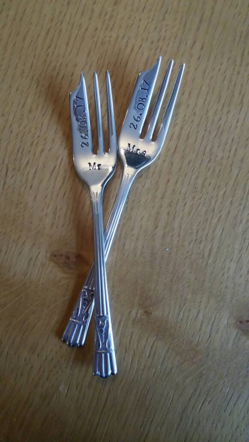 Wedding Cake Forks. Names. I Do Me Too. Wedding Date. Etsy