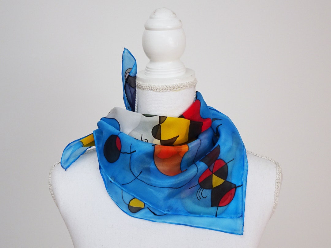 Sciarpa Quadrata 21" Donna 100% Seta Gelso Fazzoletto Da Collo - Foto 6