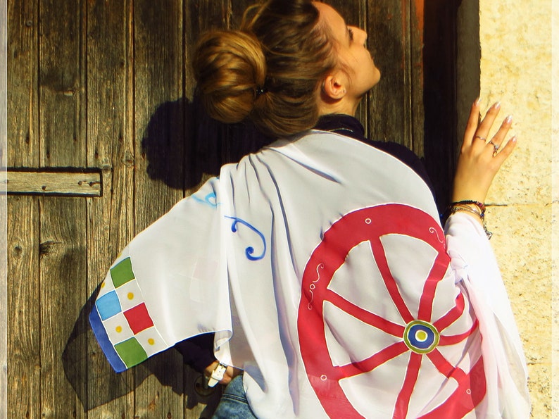 Sicilian Cart Scarf, Silk, Sicilian Gifts, Sicily, Sicilian Style, Cart